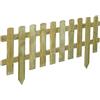 Steccato 110x48 Bordura in Legno da Giardino per Recinzione Staccionata  Recinto Opzioni: 1 Pezzo