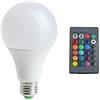 ZIRAN Telecomando Senza Fili a 16 Colori 85-265V E27 LED 20W Lampadina con Cambio RGB Lampadina con Telecomando in plastica