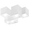 Kovalmax® Lampadario da soffitto cubo in gesso verniciabile supporto faretto gu10 x 5