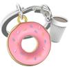 Metalmorphose O meta[l]morphose METALMORPHOSE - Portachiavi a forma di ciambella, regalo da uomo, regalo da donna, Rosa, taglia unica