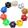 SmartDealsPro - Dé polyhédrique couleur aléatoire D20 DND RPG MTG lot X10