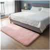 ConCus-T Tappeto da bagno rosa per ragazze camera da letto tappeto Shag pelliccia sintetica per ragazze soffice tappeto peloso carino per vasca soggiorno, rosa, 60 x 120 cm