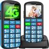 uleway 4G Telefono Cellulare per Anziani, telefonino per anziani con tasti grandi, Dock di Ricarica, Cavo USB C, pulsante sos, Volume alto, telefoni per anziani cellulari Facili da Usare(Blu)