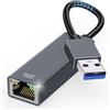 YUETUOL Adattatore USB a Ethernet, Adattatore Ethernet USB 3.0 a 1000Mbps RJ45 Gigabit Ethernet LAN Adattatore di Rete Compatibile per Laptop, PC con Windows7/8/10, XP, Vista, Mac