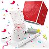Notta&Belle FEEL LOVE EVERY MINUTE «BOOM!» biglietto d'auguri d'amore Coriandoli Sorpresa Esplosa (Cuore Rosso), Regalo Romantico per Lui Lei Fidanzato Fidanzata Marito Moglie per Matrimonio