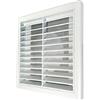 GEFONG Griglia Ventilazione a Lamelle 4 Pollici 100mm con Rete Anti-insetto Per Asciugatrice Sfiato del Bagno Aeratore a Soffitto Ventilatori Estrattori Plastica Bianco 1 Pezzo