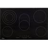 TECHPO Elettrodomestici Cucina Piano cottura in ceramica con 5 fuochi Touch Control 90 cm 8500 W Casa & Giardino