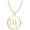 Sofia Milani - Collana da Donna in Argento 925 - Placcata in Oro - Ciondolo a Segno Zodiacale Scorpione - N0725