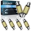 Keiurot 39mm Feston C5W LED Lampadine LED Bianco Canbus Senza Errore 2016 24SMD per Cupola Auto Interni LED Luce 12V Sostituzione per 3175 DE3175 DE3021 Lampada da soffitto per auto Set di 6 pezzi