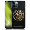 Head Case Designs Licenza Ufficiale HBO Game of Thrones Oro Targaryen Embossed Sigilli Custodia Cover Dura per Parte Posteriore Compatibile con Apple iPhone 12 PRO Max