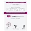Clairefontaine 976042C - Blocco incollato a 4 lati, fontana extra bianca, 12 fogli di carta acquerello extra bianca, 100% cotone, grana fine, qualità professionale, 31 x 41 cm, 300 g