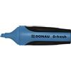 DONAU D-FRESH 7350001PL-10 - Evidenziatore con inchiostro atossico, punta a scalpello, colori brillanti, tratto 2-5 mm, blu
