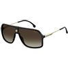 Carrera 1019/S, Occhiali da Sole Uomo, Black, 64