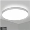 Comely Plafoniera LED Soffitto 18W, Lampada da Soffitto LED Bagno 2050LM Impermeabile IP44, Plafoniera Rotonda Bianco Freddo 6500K Moderna per Camera da Letto, Cucina, Soggiorno, Balcone, 230mm