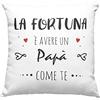 Vulfire Papà Federa per Cuscino Personalizzato Con Frase Dedica Fortuna Regalo uomo compleanno originale Idee Regali per lui - senza Imbottitura (40_x_40_cm, Papà)