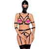 Bad Kitty Harness Strap Set with 4 Arm Cuffs & Mask 2480492 Black M