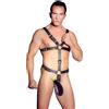 Zado Men Leather Harness with Metal Cock Ring 2010259 Black