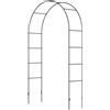 Outsunny Arco per Rampicanti in Metallo per Giardino ed Esterni, 140x40x240cm, Nero