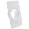 EUROPLAST Ø 100 mm, telaio terminale da parete, flangia, tubo rotondo in plastica, colore bianco