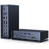 iVANKY FusionDock Max 1 Compatibile con Thunderbolt 4, Stazione di Docking 20-in-1 Quad 6K@60Hz, Dock da 40Gbps per MacBook M5/M4/M3/M2/M1 Pro/Max, 2*HDMI 2.0, 96W PD, 10Gbps 5*USB-A, 2*USB-C, 2,5 GbE