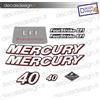 Adesivi motore marino fuoribordo mercury 40 cv four EFI barca stickers