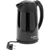 Bosch TWK3P423 DesignLine - Bollitore senza fili, con indicatore del livello dell'acqua, protezione da surriscaldamento, 1,7 l, 2400 W, colore: Nero