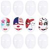 COOKY.D 12 maschere bianche in plastica dipinte a mano, per feste di Halloween, cosplay, progetti artistici, 15,2 x 17,8 cm