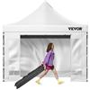 VEVOR Gazebo Pop-up da Giardino Esterno Pieghevole con Pannelli Laterali 3 x 3m Altezza Regolabile, Tenda Gazebo Pop-up da Giardino per Evento Festa Mercato da Esterno con Borsa da Trasporto 26,5 kg