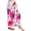 CHAINUPON Pareos - Pareos da donna, copricostume da bagno lungo trasparente, Fiore Bianco Rosa, [One-size-fits-most]