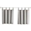 Threadmade Elrene Home Fashions - Mantovana a ripiani per finestra per cucina o bagno, 76 x 61 cm, grigio a tinta unita, set di 2