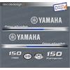 Adesivi calandra fuoribordo Yamaha F150 150 cv four stroke barca decals