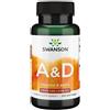 Swanson Health Products Vitamine A e D dall'olio di fegato di merluzzo 250 Capsule molli