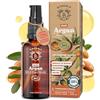 BIONOBLE Olio di Argan Biologico 50ml - 100% Puro, Naturale e Pressato a Freddo - Viso, Corpo, Capelli, Barba, Unghie - Vegan e Cruelty Free - Bottiglia di Vetro + Pipetta + Pompa