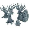 Q P Quality Printing 3D QP3D - Set di 6 alberi - Scatter Terrain, Fantasy Scenery per tavolo e RPG 28-32 mm Miniature Wargames, Props DnD D & D, 3D Stampato e verniciabile