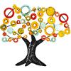 GILDE Decorazione da parete - Quadro XXL - Albero della vita - Multicolore in metallo - 84 x 90 cm