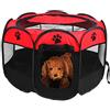 Ejoyous Recinto Per Cani Pieghevole Per Animali Domestici, Recinto Pieghevole per Cagnolini, Cani, Gatti, Animali per Interno o Esterno interni ed esterni 68 x 45cm (rosso)