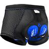 X-TIGER Ciclismo Uomo 5D Gel Imbottito Boxer Traspirante Biancheria Intimo Mutande Pantaloncini da Ciclismo Bici