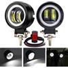 NWpangu Fendinebbia a LED per moto, 3 pollici 20W Faretti per moto rotondi Fendinebbia Luci ausiliarie 12V 24V per fuoristrada SUV ATV Moto, bianco (Interruttore incluso)