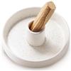 BEYLAB Porta Palo Santo, Porta incenso per Bastoncini di Palo Santo Bruciatore, Supporto per Bruciatore a Legna per Meditazione Yoga con Raccoglitore Cenere Moderno Minimalista - Bianco maculato