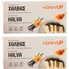 Melissokomiki Dodecanesse HoneyUp Halva Greco al Miele e Vaniglia - 2 x 200 g (Totale 400 g) | Dolce Tradizionale con Tahini, Prodotto Artigianale Vegetariano e Vegano