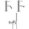 NOBILI RUBINETTERIA Set rubinetteria Acquarelli lavabo + bidet + gruppo vasca Nobili