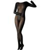 RUIBAVYA Body Sexydonna Bodystocking Olio Collant Lucide Bodysuit Maniche Lunghe Catsuit Nylon Girocollo Tuta Intera Sexy