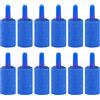 Pawfly Acquario 2,5 Cm Cilindro d'Aria Blu Strumento di Rilascio di Bolle d'Aria per Pompe d'Aria Nano Piccoli Secchi e Vasche per Pesci, 12 Pack