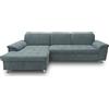 DOMO. collection DOMO Collection Divano angolare Franzi, divano con funzione sleep, cassapanca e schienale, divano a forma di L, divano ad angolo, angolo imbottito, divano letto 279 x 170 x 81 cm (larghezza x