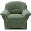 DOMO. collection DOMO Collection Bahia FK Imbottita con Imbottitura in Piume, Sedia a Molle dal Design Classico, ingegnerizzato Divano, Poltrona Singola Materiale: Legno Poliestere Metallo Tessuto, Verde, 102 cm