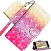 COTDINFOR Compatible with Huawei P Smart 2021 Custodia Flip 3D Effect Painted PU Leather Magnetic Clasp Card Holder Stand Cover for Huawei Y7A / P Smart 2021 Case Gradient Colorful YX.