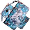 COTDINFOR Case for Samsung Galaxy J4 Plus 2018 Case Wallet Cool Animal 3D Effect Painted PU Leather Flip Magnetic Clasp Card Holder Stand Cover for Samsung Galaxy J4 Plus White Tiger BX.
