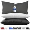 AboveBED Coppia Federe Letto 40x80 Set da 2, Grigio, Federa Cuscino in Microfibra Anallergici Fodere, Rettangolo Antiacaro 100% Poliestere, Traspirante, Copri Cuscino Letto 40 x 80