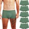 STARLY Boxer da viaggio, 100% cotone, pantaloncini portatili, colore bianco/grigio, 5 pezzi, Verde oliva, S