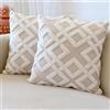 HAMUR HOME Federe Cuscini Divano Set Di 2 Esterno Moderna Copri Cuscino Letto Adatto Ad Ogni Stagione Cuscino Per Soggiorno La Miglior Qualità Decorativo Boho 45x45 Cm (Mila, Beige)